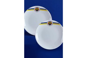 Resim Neva N3430 Fenerbahçe Lisanslı Klasik Logo 2'li Porselen Pasta 