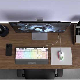 Resim Gaming Oyuncu Klavye Mouse Set Eclıpse Beyaz Usb Rgb Aydınlatmalı Q Klavye Diğer 