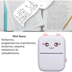 Resim Eco Lounge Sevimli Mini Taşınabilir Yazıcı Printer 