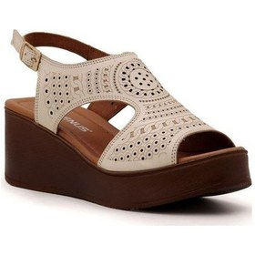 Resim Venüs 2113604y Dolgu Topuk Comfort Deri Kadın Sandalet 001 