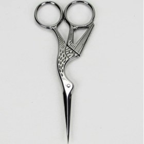 Resim Hype Store Parti Vitrini Leylek Şeklinde Gümüş Renk Söz ve Nişan Makası 