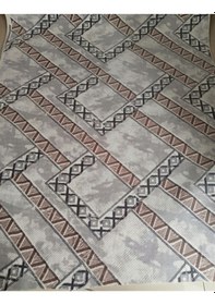 Resim Aslan Home Kilim Desenli Yıkanabilir Kaymaz Taban Dört Mevsimlik Salon, Banyo, Balkon, Genç Odası Kesme Yolluk Metalik 