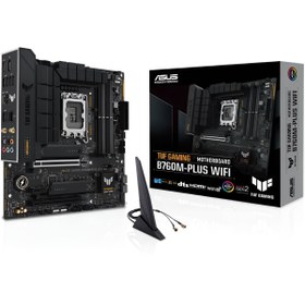 Resim ASUS TUF GAMING B760M-PLUS WIFI DDR5 7200MHZ 1XHDMI 1XDP 2XM.2 USB 3.2 MATX 1700P (13. VE 12.NESİL İ 