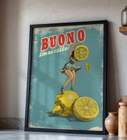 Resim Buono Limoncello Poster - 21x30cm / Kırmızı 