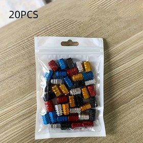 Resim 20 adet Dayanıklı Paslanmaz Çelik Vana Gövde Kapakları - Çeşitli Renkler (Kırmızı, Mavi, Siyah, Altın, Gümüş) Arabalar ve Bisikletler için, Lastik Kapak Seti, Bisiklet Lastik Gövde Kapakları | Canlı Görünüm | Dayanıklı Yapı, Araba Tekerlek Aksesuarları 