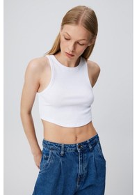 Resim Kadın Crop Top Beyaz 