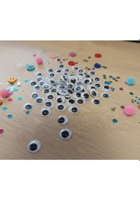 Resim 1 Cm Oynar Göz 50'li Paket Hobi, Amigurumi Ve El Yapımı Ürünler İçin 