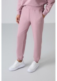 Resim Tommy Life Gül Kurusu Basic Pamuklu O Yaka Oversize Lastik Paça Kadın Eşofman Takım - 95287 Gül Kurusu 