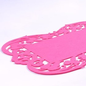 Resim Bimotif Pembe keçe amerikan servis, flower - 27x44 cm 2 adet 