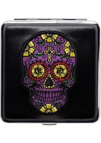 Resim Atomic German Skull Deri Kısa Sigara Tabakası Mor 20li 
