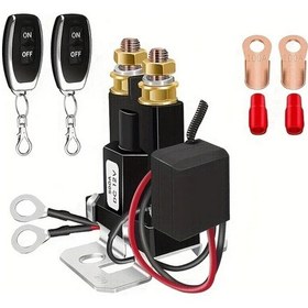 Resim Chuangyinshop Uzaktan Kumanda Bataryası Ayırma Anahtarı 500a Yüksek Akım 12v İki Kumandalı Röle Kamyon Araba Motosiklet Tekne Batarya İzolatörü 