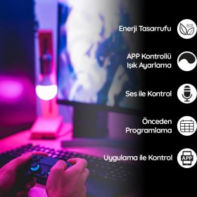 Resim Bilicra Mood Akıllı Ampül - 2'li Set - 16 Milyon Renk Seçeneği & Wifi Üzerinden Kontrol 