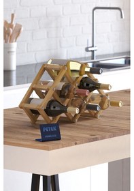 Resim Petekhomelife Ahşap Katlanır Şişe Rafı 
