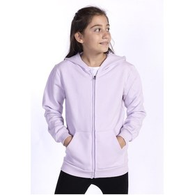 Resim Toontoy Kız Ve Erkek Çocuk Kanguru Cepli Hırka Açık Lila 