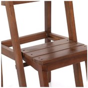 Resim Merdiven Tabure 2 Basamaklı Ceviz Renk 58x35x25cm Diğer 