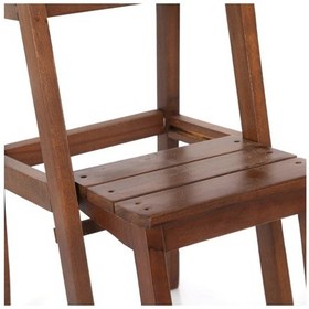 Resim Merdiven Tabure 2 Basamaklı Ceviz Renk 58x35x25cm Diğer 