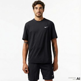 Resim Nike Dri-Fit Hyverse Erkek Siyah T-Shirt 