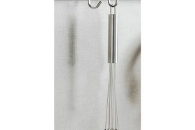 Resim Paslanmaz Çelik Top Uçlu Uzun Yumurta Çırpıcı ve Sos Karıştırıcı 36 cm 