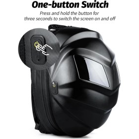 Resim LED Gözlü Motosiklet Kask Sırt Çantası 