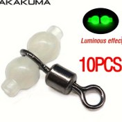 Resim 10 Adet Luminous Rolling Swivels, 3 Yollu Balık Bağlantı Elemanları, Deniz Balıkçılığı Aksesuarları 