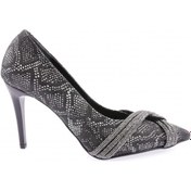 Resim Dgn Ysf-06-23y Kadin Silver Taşli Burgu Bantli Abiye Ayakkabi YSF-06-1563-R11294 Siyah 