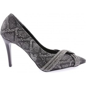 Resim Dgn Ysf-06-23y Kadin Silver Taşli Burgu Bantli Abiye Ayakkabi YSF-06-1563-R11294 Siyah 