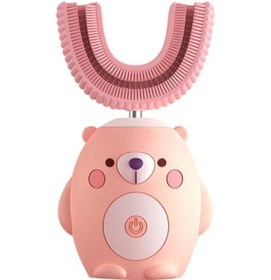 Resim Joyhub Love Home Lovehome Çocuklar Için U Şeklinde Figürlü Elektrikli Silikon Diş Fırçası - Mavi Nde2qj 