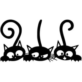 Resim Sevimli Kediler Sticker Oto Motor Laptop Duvar Folyo Sticker 10X5 cm 