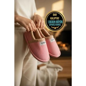Resim Moda Fırsat Peluş Kadın Ev Babeti Tüylü Yumuşak Taban Ev Botu Panduf 