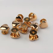 Resim Sahte deri için 10 mm kalp şeklinde metal arka perçinli çivilerden oluşan 5 set, Vidalı Çivi El Çantası Alt Koruma Ayak Çanta Metal Düz Başlı Çivi Cüzdan DIY El Çantası Ayak Tırnağı ile Vidalı, Metal Düğme Perçin Sahte Deri El Sanatları Donanım Aksesuarları, Chicago Vida Arka Perçin Cüzdan Ayak Tırnağı, DIY ile Perçin Vidası Kova Kubbe Civata Düz Başlı Vida Punk Metal Tırnak Bez Toka Valiz Elbise /Çanta/Ayakkabı 