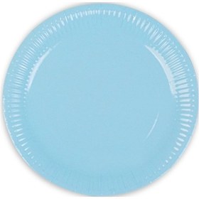 Resim Karton Tabak Makaron Mavi 8'li 