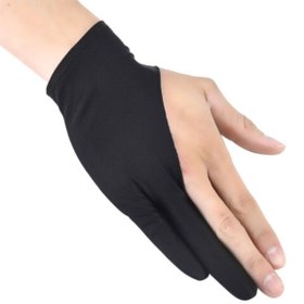 Resim Müstesna ® Grafiker Çizim Eldiveni Kara Kalem Dijital Grafik Işleri 3 Parmaklı Eldiven 