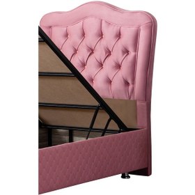 Resim Setaymobilya Baza, Camelli Pembe Tek Kişilik Baza + Başlık, Setay 