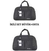 Resim Case Club Orta Ve Büyük Boy Seyahat Ve Spor Çantası Omuz Askılı Siyah 