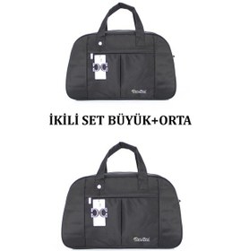 Resim Case Club Orta Ve Büyük Boy Seyahat Ve Spor Çantası Omuz Askılı Siyah 