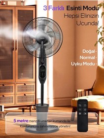 Resim Buzlu Vantilatör Buharlı Nemlendirici Fan Zaman Ayarlı Ultra Sessiz 75 Oda Soğutucu 