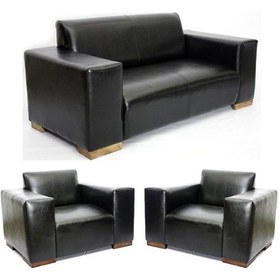 Resim Koltukstilim Manolya Üçlü Ofis Oturma Grubu Siyah 