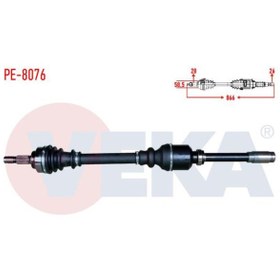 Resim Komple Aks Sag Ön Peugeot 407 (6d) 2.0i A-T Uzunluk 866MM 2004-2011 