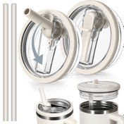 Resim 40oz için Entegre Pipetli 2 adet Sızdırmaz Kapak - Dayanıklı PC Malzeme, Güvenli Kapatma ve Bonus Aksesuarlar, Spor, Açık Hava Aktiviteleri, Koşu, Spor Salonu, Yürüyüş, Spor Su Şişesi, Şık Tasarım, Güvenli Kapak Tasarımı için Mükemmel 