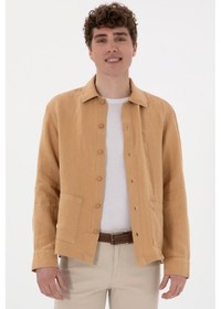 Resim U.s. Polo Assn. Erkek Camel Gömlek Desenli 50299590-vr015 Camel 