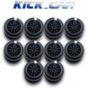 Resim WAVEIST 1/64 Ölçekli Statik Model Araba Modifiye Tekerlekler, 10-kulaklı Şekilli Tekerlekler, Paketlerde Satılır, Her Pakette 5 Set, Küçük Araba İçin 2 Tekerlekli Bir Set. Pürüzsüz Lastikler, Kauçuk Lastikler, Düz Döner, 5 Stil Seçeneği, Belirli Bir El Becerisi Olan Oyuncular İçin Uygundur. Modifikasyon ve Toplama İçin. 