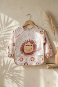 Resim DYZSTAR Lion Serisi Su Geçirmez Uzun Kollu Bebek Mama Önlüğü BLW Uyumlu Leke Tutmaz Bohem Tasarımlı Aktivite Önlüğü 