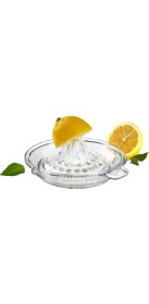 Resim Cam Limon Sıkacağı | Portakal ve Narenciye Sıkacağı | Manuel, Şeffaf Cam, Kolay Temizlenir | Kulplu Taze Meyve Suyu Sıkacağı 