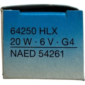 Resim Osram 64250 Hlx 20W 6V G4 Duylu Esb Halojen Ampul 