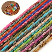 Resim 13x4mm Deniz Sedimentosu Taşı Boncuklar Yuvarlak Tüp Gevşek Arayıcı Boncuklar Takı Yapımı DIY Bilezik Kolye Aksesuarları Boncuklar ve Boncuk Assortmentları 