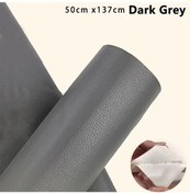 Resim Kendinden Yapışkanlı Deri Tamir Bandı Kanepe Araba Koltuğu Çanta Ceket Mobilya Grey 50cm X 137cm 