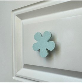 Resim Pomerol Mavi Yonca Dolap Kulpu - Çocuk Odası, Mutfak Ve Banyo İçin Modern, Şık Ve Dayanıklı Mobilya Kulp, Yd 