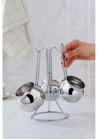 Resim Karaca Alya Çelik Cezve Takımı 