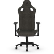 Resim Corsair T3 Rush – Charcoal CF-9010029-WW 4D Kolçak Kumaş Füme Gaming (Oyuncu) Koltuk 