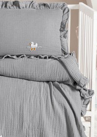 Resim Kanz Handmade Bebek 4 Kat %100 Pamuk Fırfırlı Müslin Örtü Seti - Ducky 